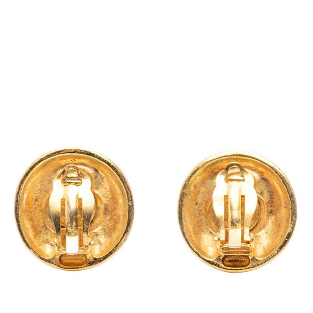 CHANEL Authentic Green Logo Earrings - Picture 2 of 3